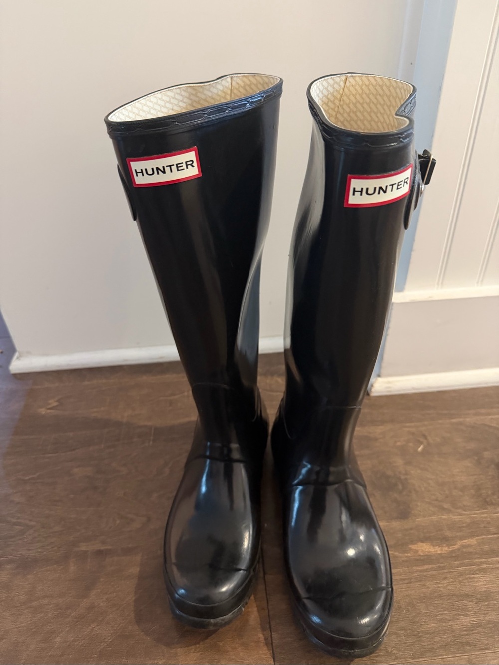 Hunter Tall Glossy Black Women's Rain Boots